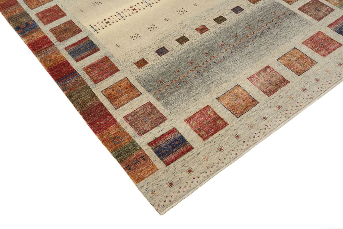 Gabbeh Teppich - Loribaft Indus - 204 x 154 cm - dunkelbeige