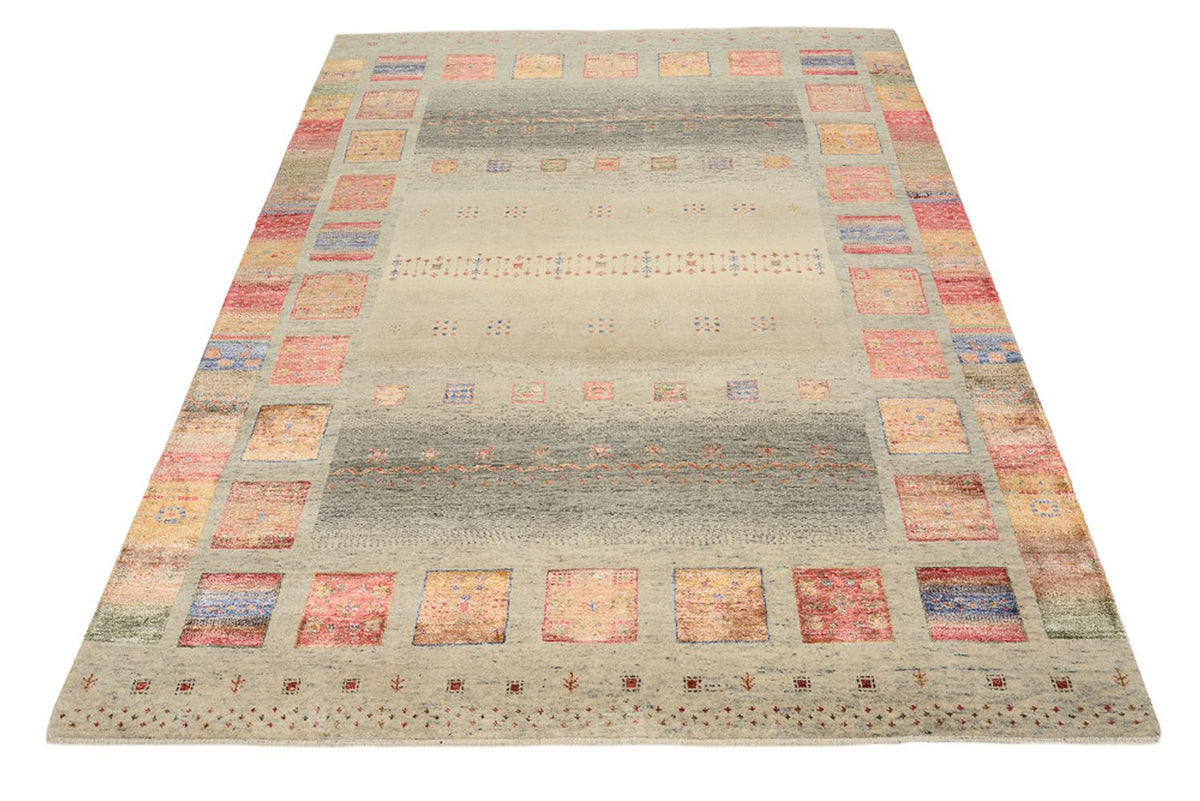 Gabbeh Teppich - Loribaft Indus - 204 x 154 cm - dunkelbeige