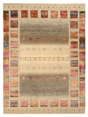 Gabbeh Teppich - Loribaft Indus - 205 x 157 cm - dunkelbeige