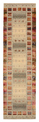 Läufer Gabbeh - Loribaft Indus - 306 x 85 cm - dunkelbeige
