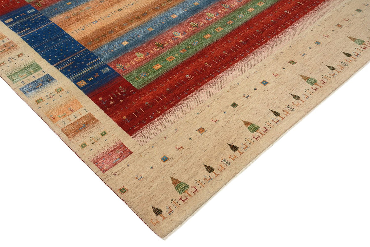 Gabbeh Teppich - Loribaft Indus - 236 x 205 cm - mehrfarbig