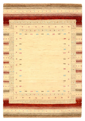 Gabbeh Teppich - Loribaft Indus - 152 x 106 cm - hellbeige