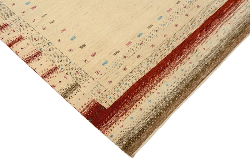 Gabbeh Teppich - Loribaft Indus - 152 x 106 cm - hellbeige