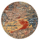 Designer Teppich rund  - 182 x 180 cm - mehrfarbig