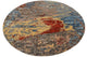 Designer Teppich rund  - 182 x 180 cm - mehrfarbig