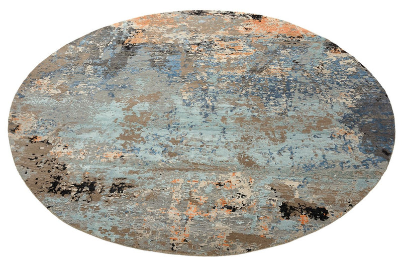 Designer Teppich rund  - 243 x 241 cm - mehrfarbig