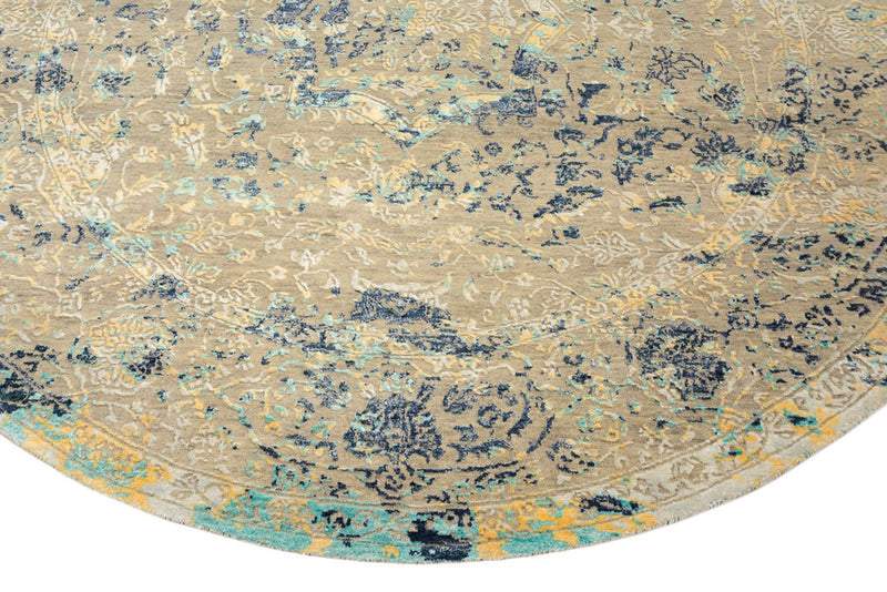 Designer Teppich rund  - 201 x 199 cm - mehrfarbig