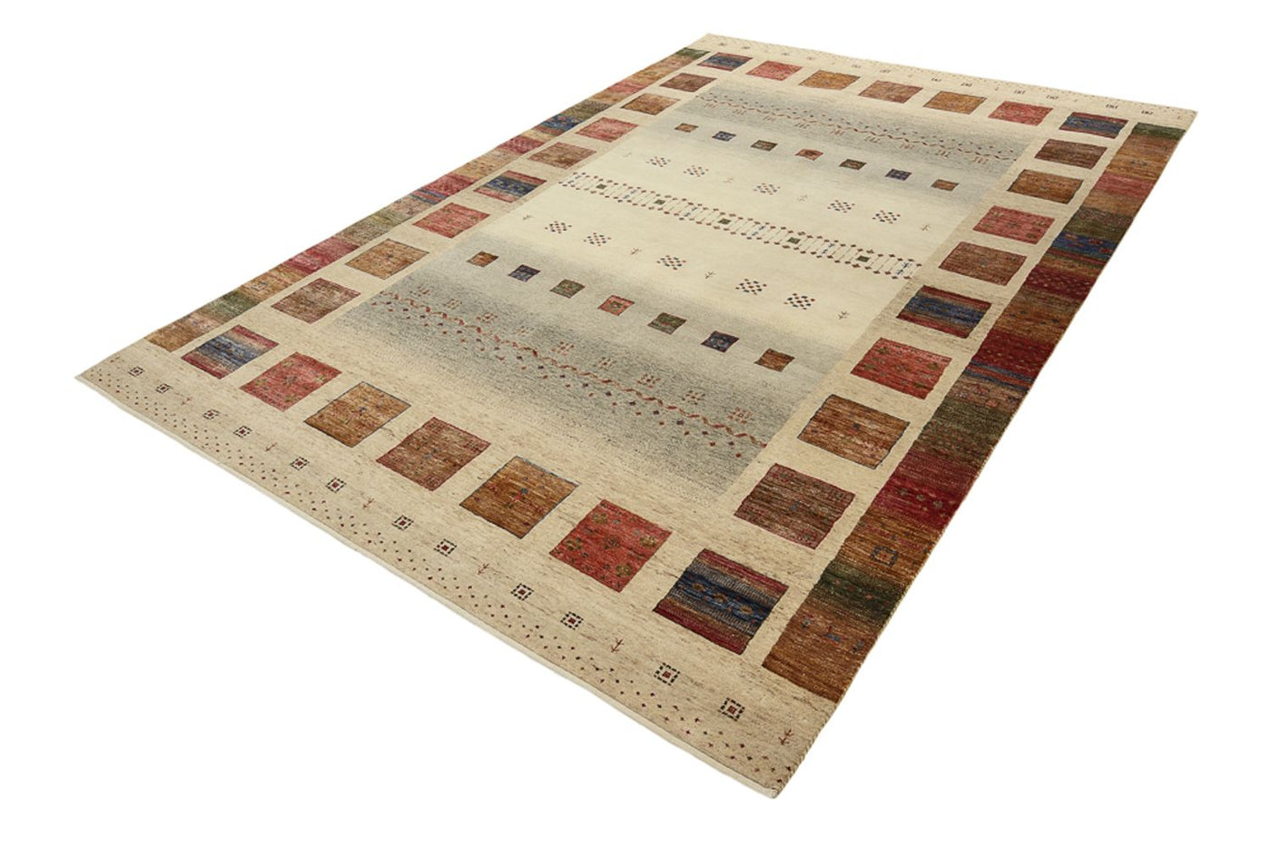Gabbeh Teppich - Loribaft Indus - 302 x 206 cm - mehrfarbig