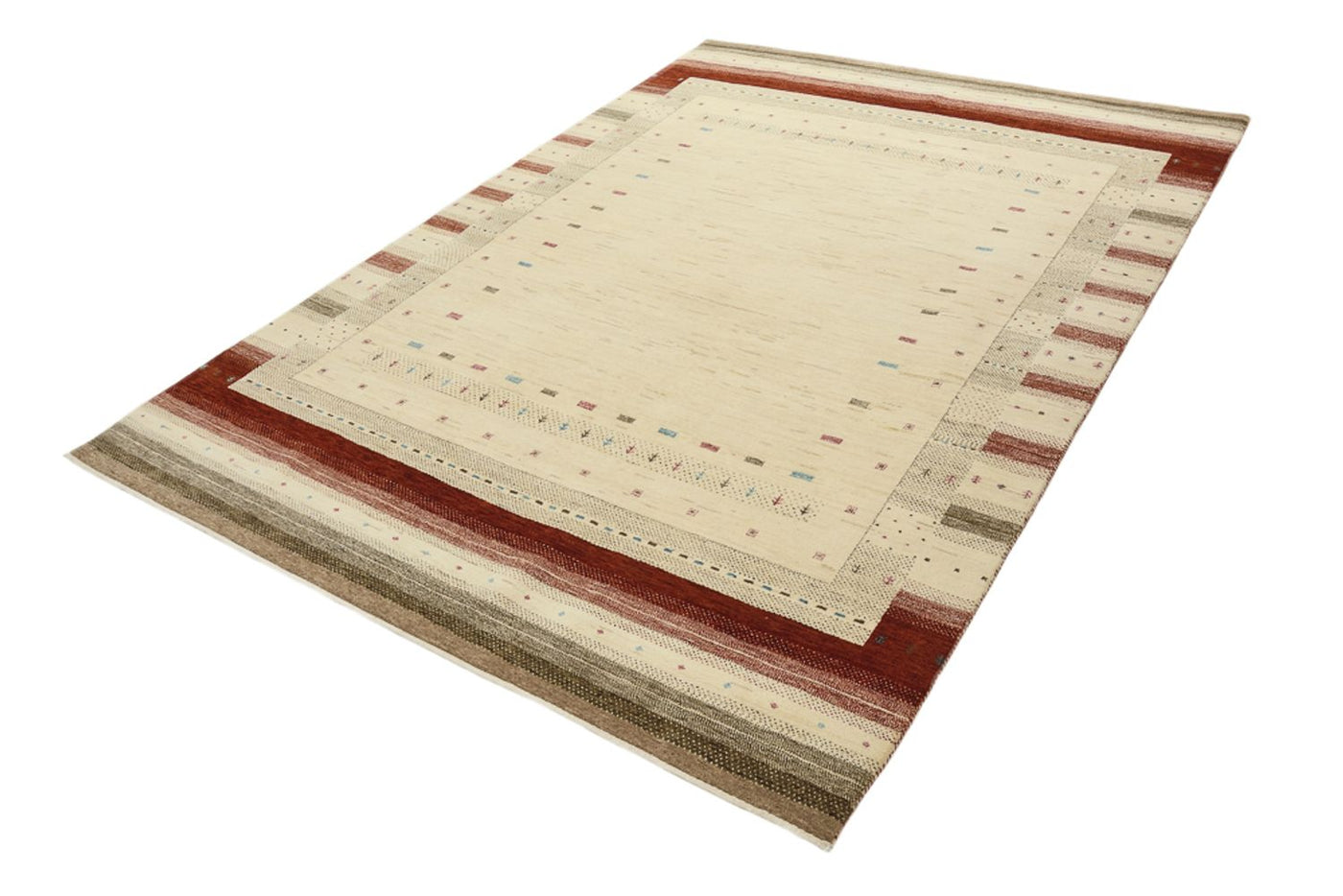 Gabbeh Teppich - Loribaft Indus - 243 x 171 cm - hellbeige
