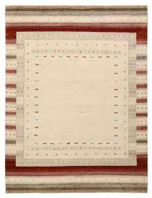 Gabbeh Teppich - Loribaft Indus - 229 x 174 cm - hellbeige