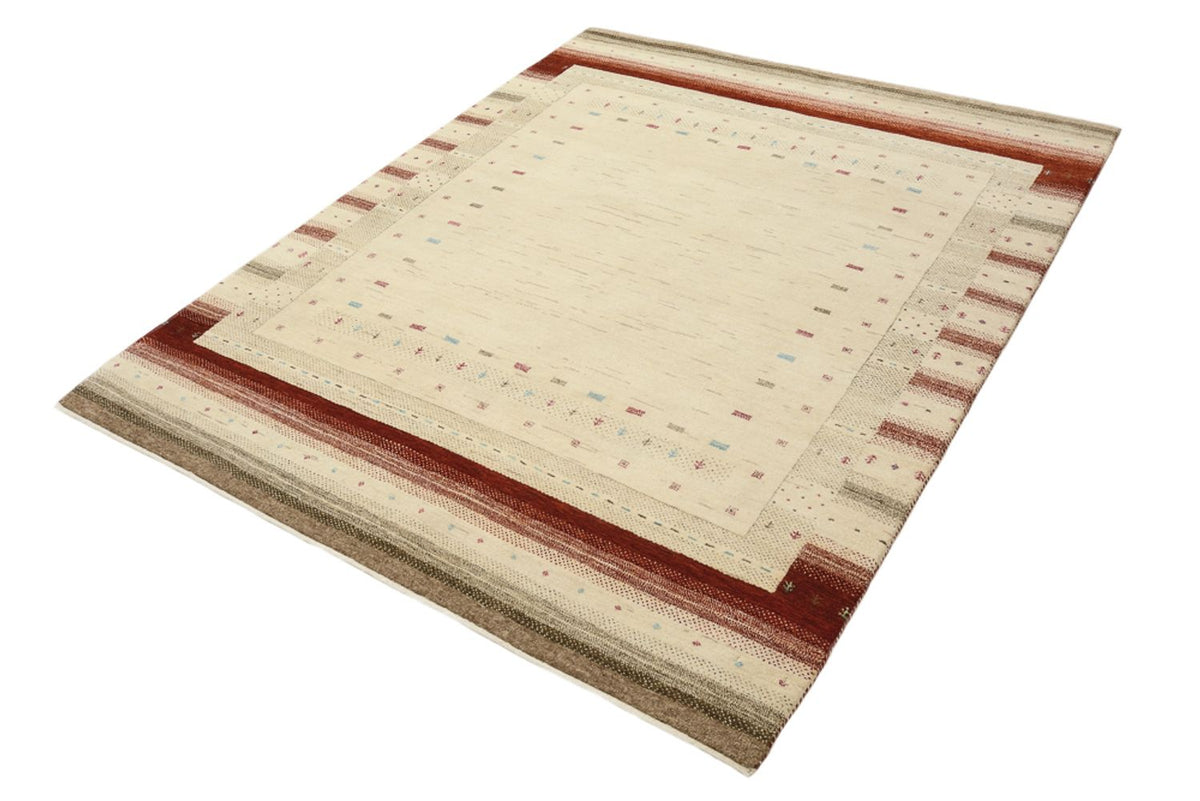Gabbeh Teppich - Loribaft Indus - 199 x 158 cm - hellbeige