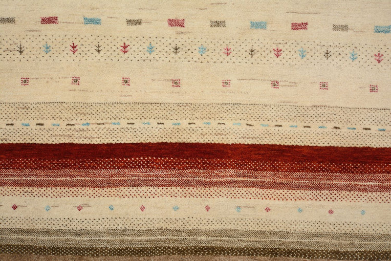 Gabbeh Teppich - Loribaft Indus - 199 x 158 cm - hellbeige