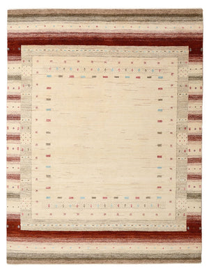 Gabbeh Teppich - Loribaft Indus - 199 x 155 cm - hellbeige