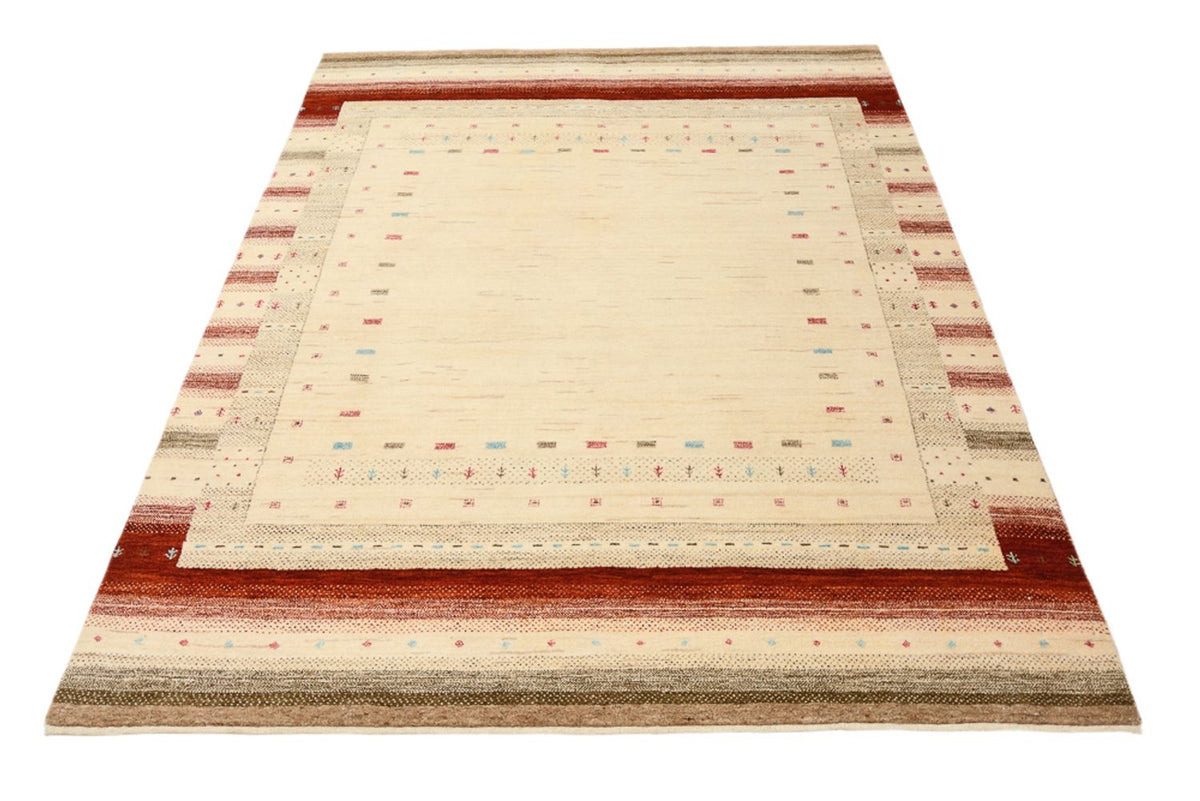 Gabbeh Teppich - Loribaft Indus - 199 x 155 cm - hellbeige