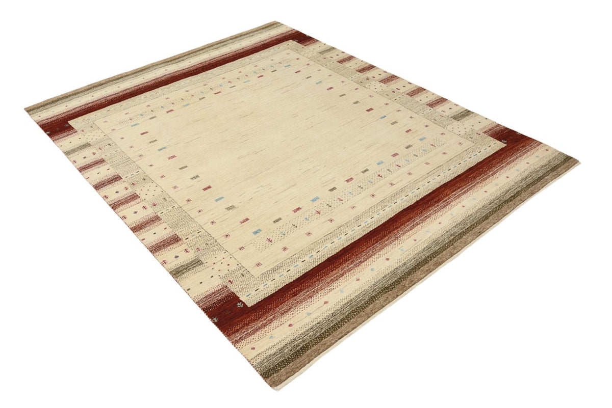 Gabbeh Teppich - Loribaft Indus - 199 x 155 cm - hellbeige
