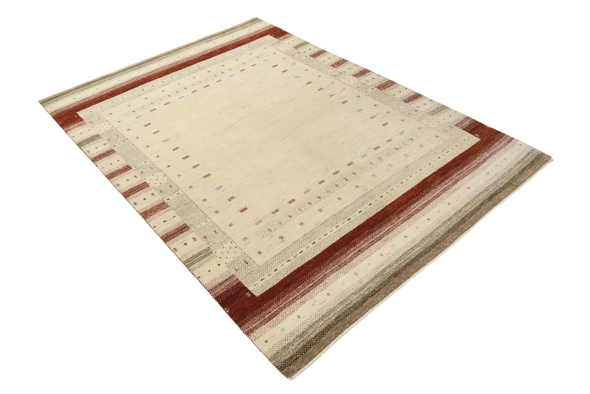 Gabbeh Teppich - Loribaft Indus - 205 x 152 cm - hellbeige