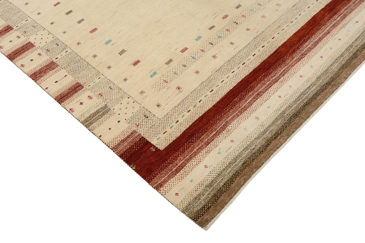 Gabbeh Teppich - Loribaft Indus - 205 x 152 cm - hellbeige