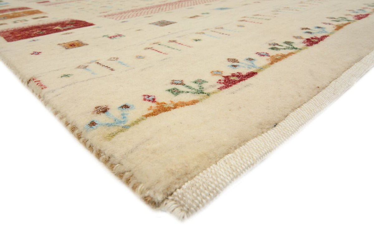 Gabbeh Teppich - Loribaft Indus - 246 x 174 cm - hellbeige