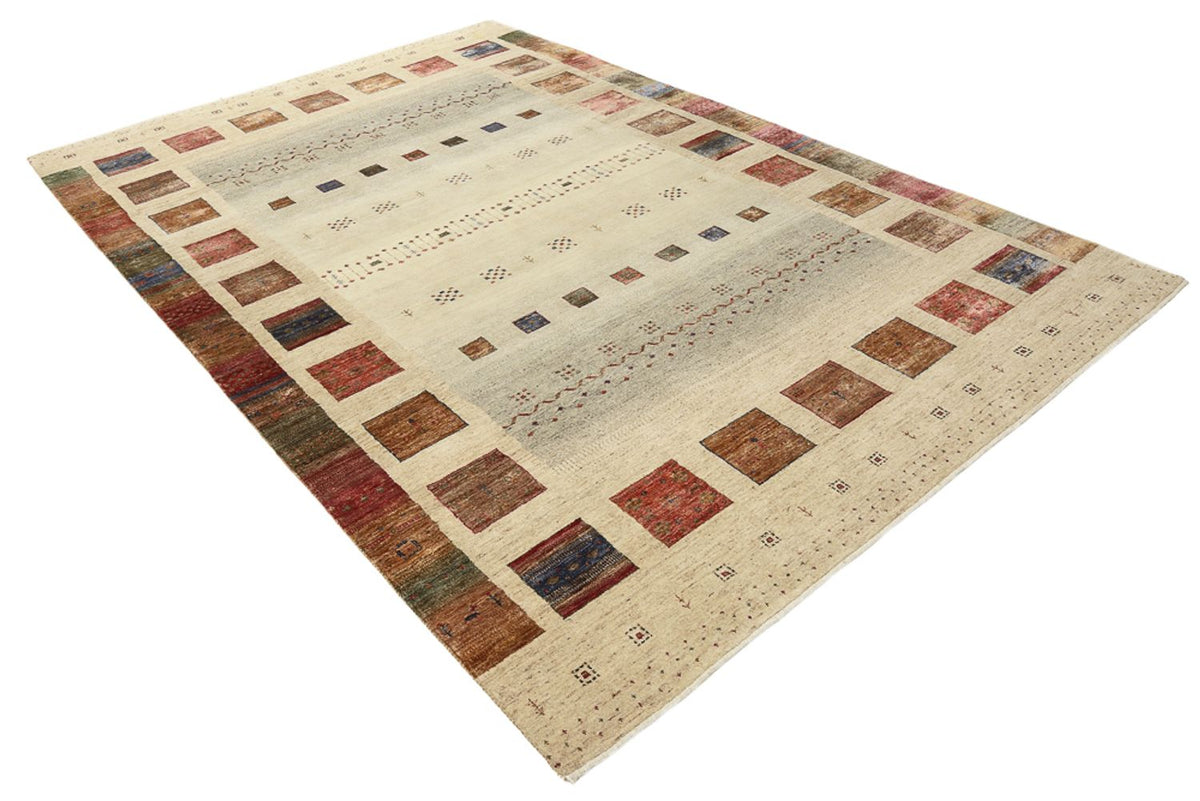 Gabbeh Teppich - Loribaft Indus - 306 x 205 cm - hellbeige