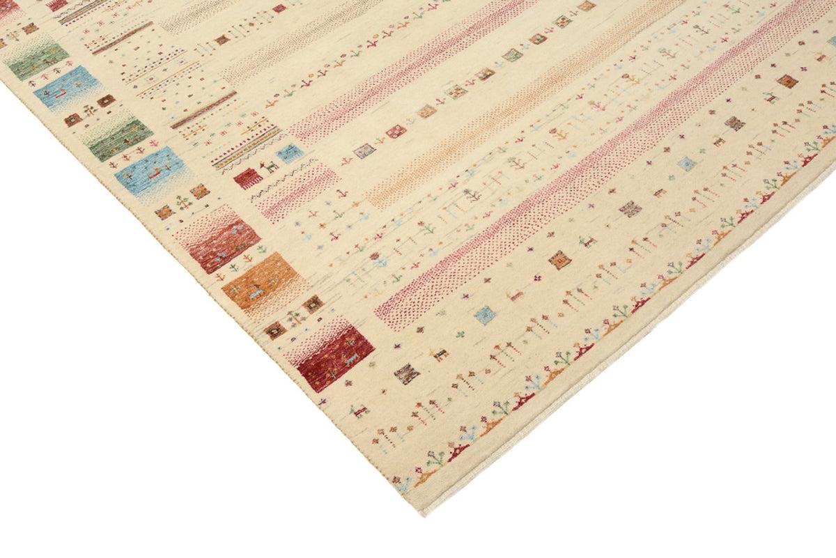 Gabbeh Teppich - Loribaft Indus - 206 x 149 cm - hellbeige