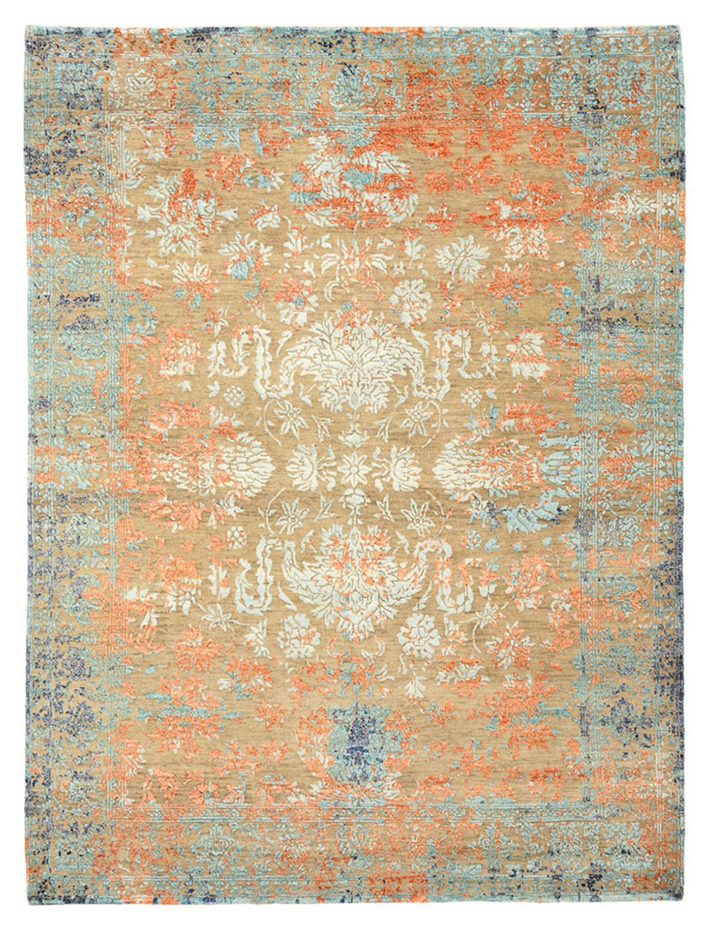 Designer Teppich - 195 x 149 cm - mehrfarbig