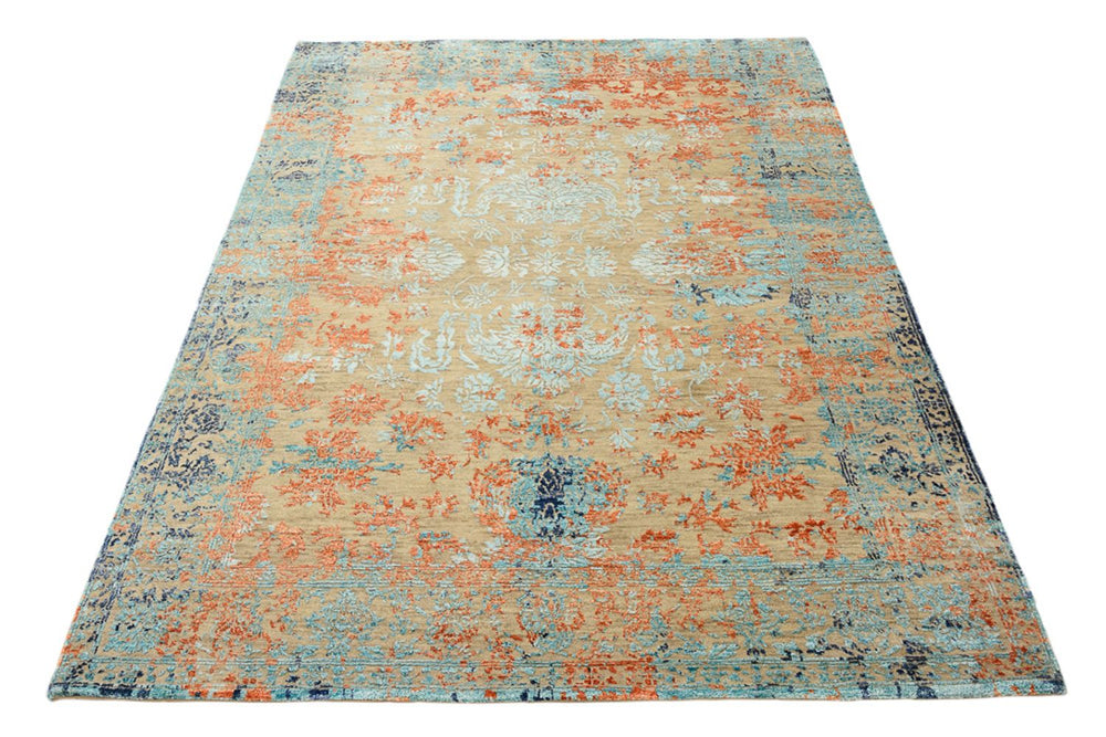 Designer Teppich - 195 x 149 cm - mehrfarbig