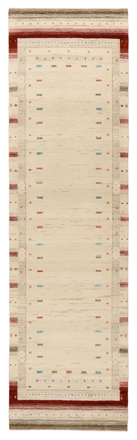 Läufer Gabbeh - Loribaft Indus - 298 x 83 cm - hellbeige