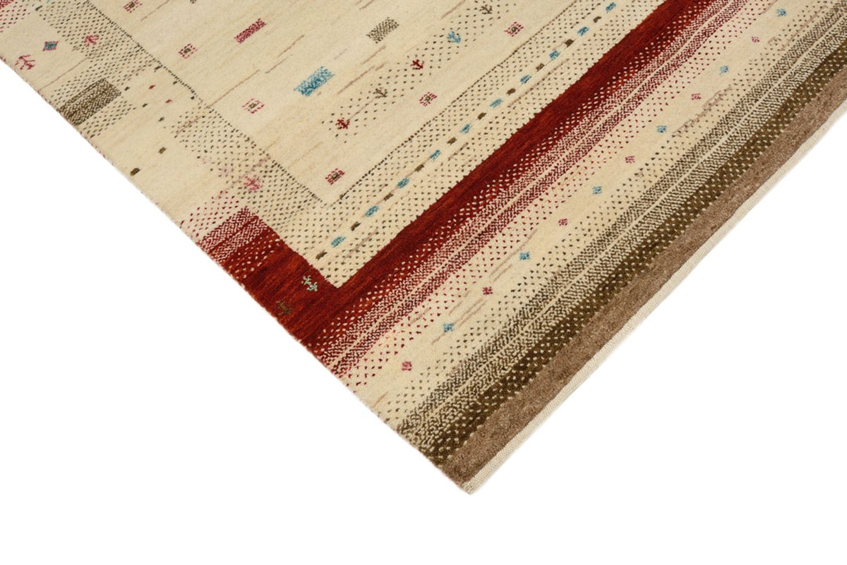 Läufer Gabbeh - Loribaft Indus - 298 x 83 cm - hellbeige