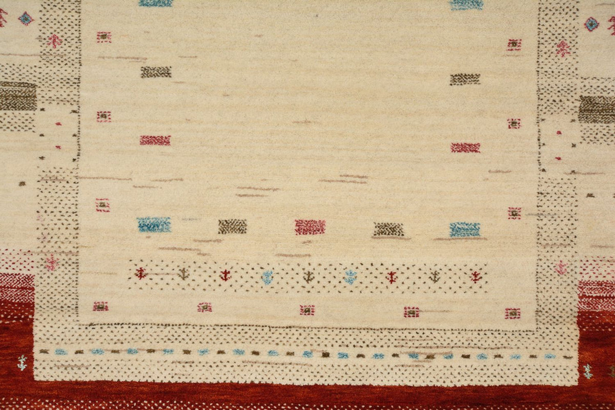 Läufer Gabbeh - Loribaft Indus - 298 x 83 cm - hellbeige