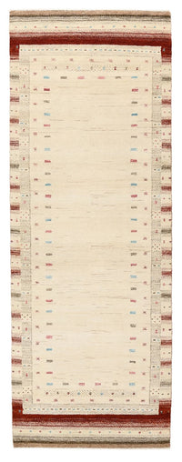 Läufer Gabbeh - Loribaft Indus - 243 x 84 cm - hellbeige
