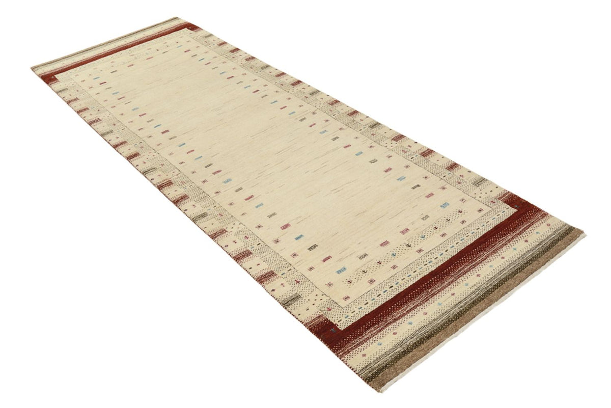 Läufer Gabbeh - Loribaft Indus - 243 x 84 cm - hellbeige
