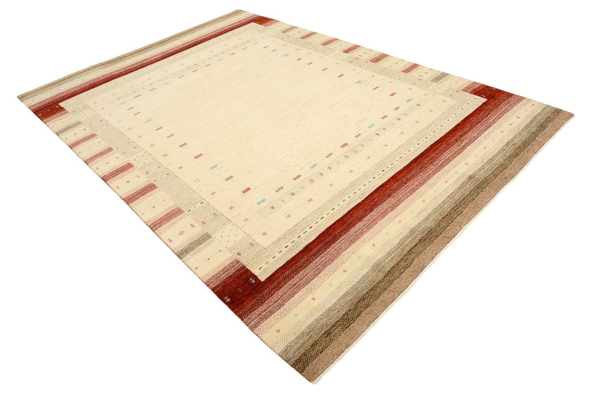 Gabbeh Teppich - Loribaft Indus - 299 x 210 cm - hellbeige