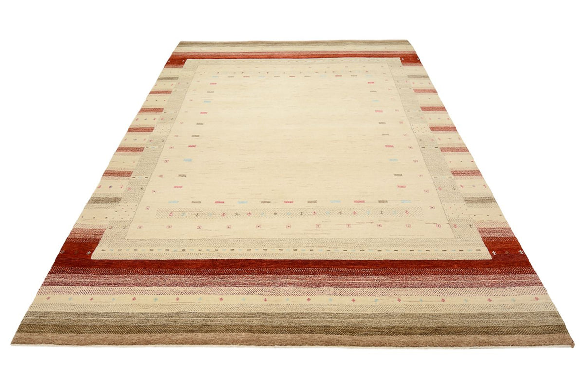 Gabbeh Teppich - Loribaft Indus - 299 x 210 cm - hellbeige