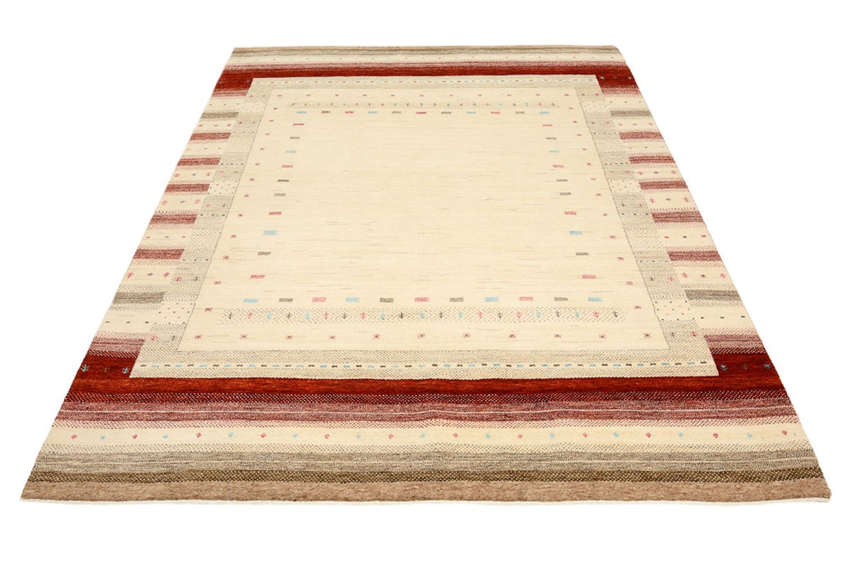 Gabbeh Teppich - Loribaft Indus - 240 x 175 cm - hellbeige