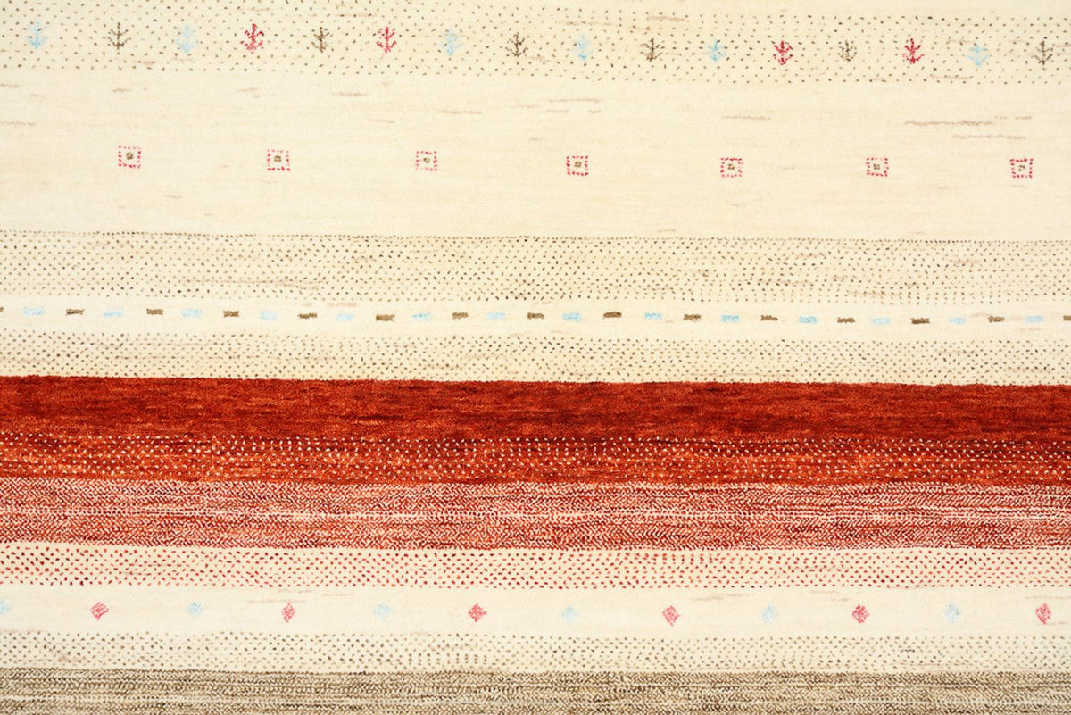 Gabbeh Teppich - Loribaft Indus - 304 x 205 cm - hellbeige