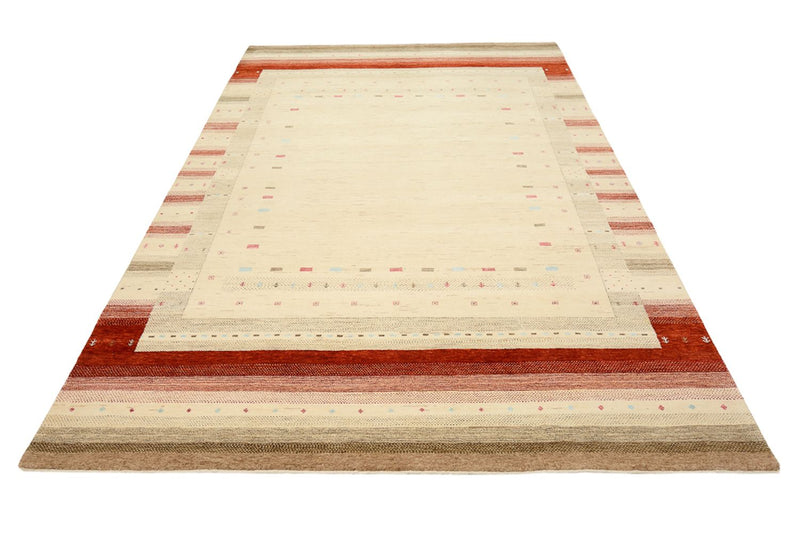 Gabbeh Teppich - Loribaft Indus - 304 x 205 cm - hellbeige