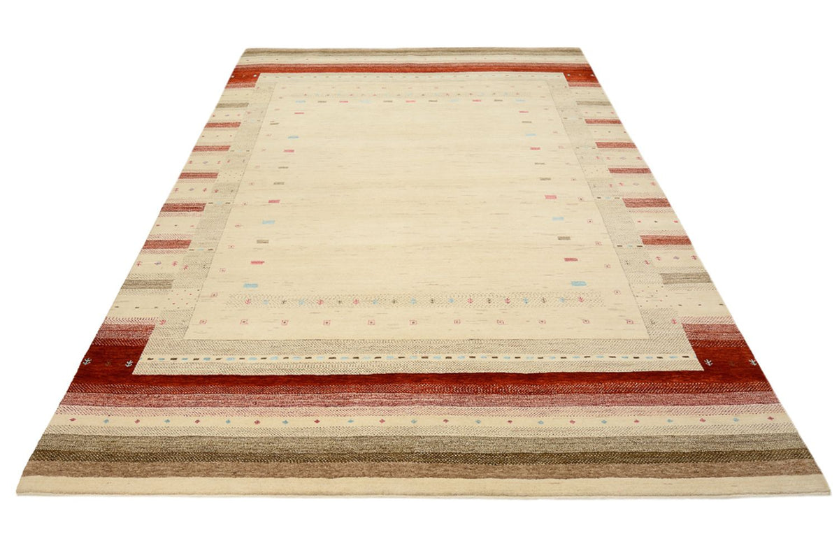 Gabbeh Teppich - Loribaft Indus - 296 x 203 cm - hellbeige