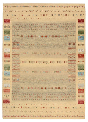 Gabbeh Teppich - Loribaft Indus - 241 x 172 cm - dunkelbeige