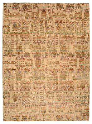 Designer Teppich - 366 x 271 cm - dunkelbeige
