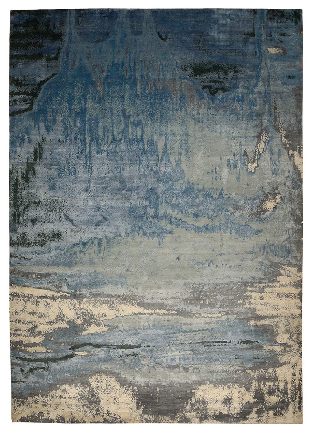 Designer Teppich - 430 x 306 cm - dunkelblau
