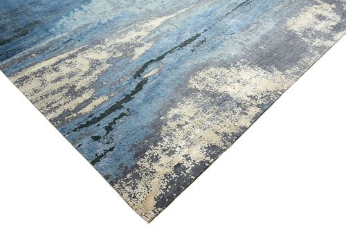 Designer Teppich - 430 x 306 cm - dunkelblau