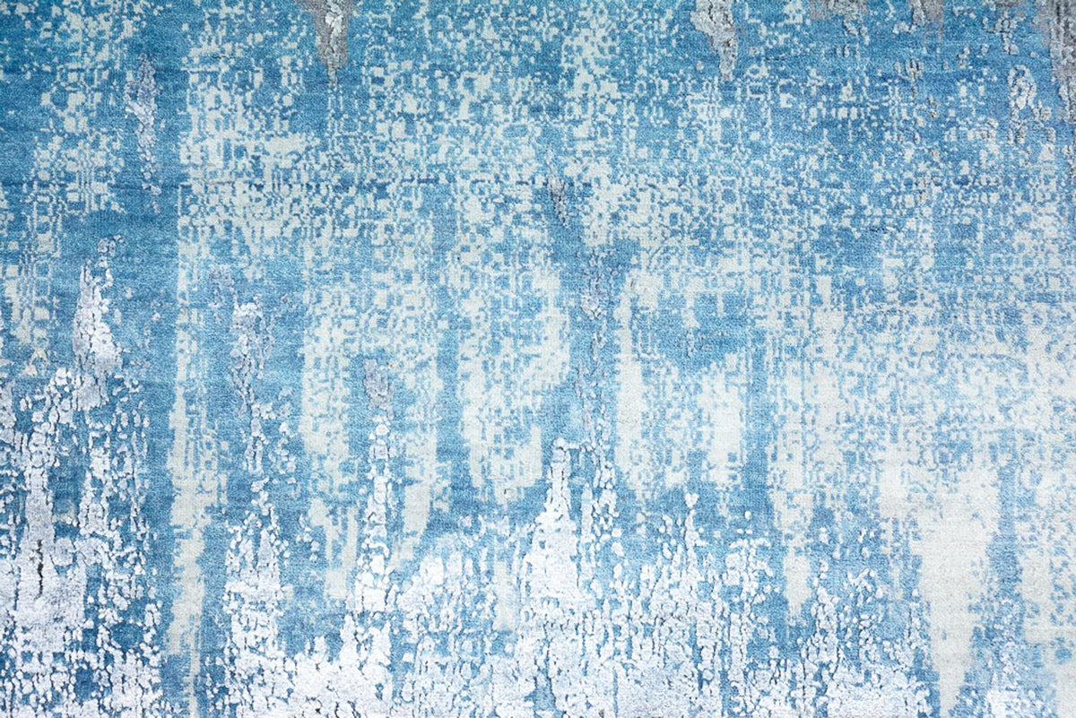 Designer Teppich - 430 x 306 cm - dunkelblau