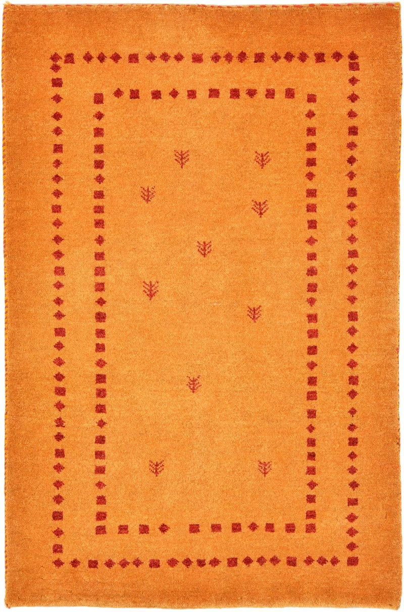 Gabbeh Teppich - Loribaft Perser 98 x 62 cm - orange