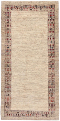 Gabbeh Teppich - Loribaft Perser 176 x 84 cm - sand
