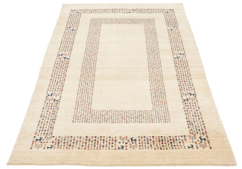 Gabbeh Teppich - Loribaft Perser 180 x 120 cm - beige