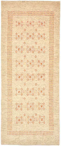 Gabbeh Teppich - Loribaft Perser 195 x 79 cm - beige