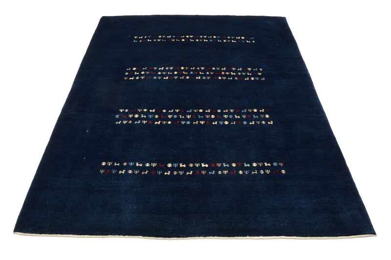 Gabbeh Teppich - Loribaft Perser 209 x 154 cm - blau