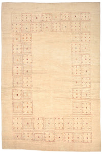 Gabbeh Teppich - Loribaft Perser 299 x 202 cm - natur