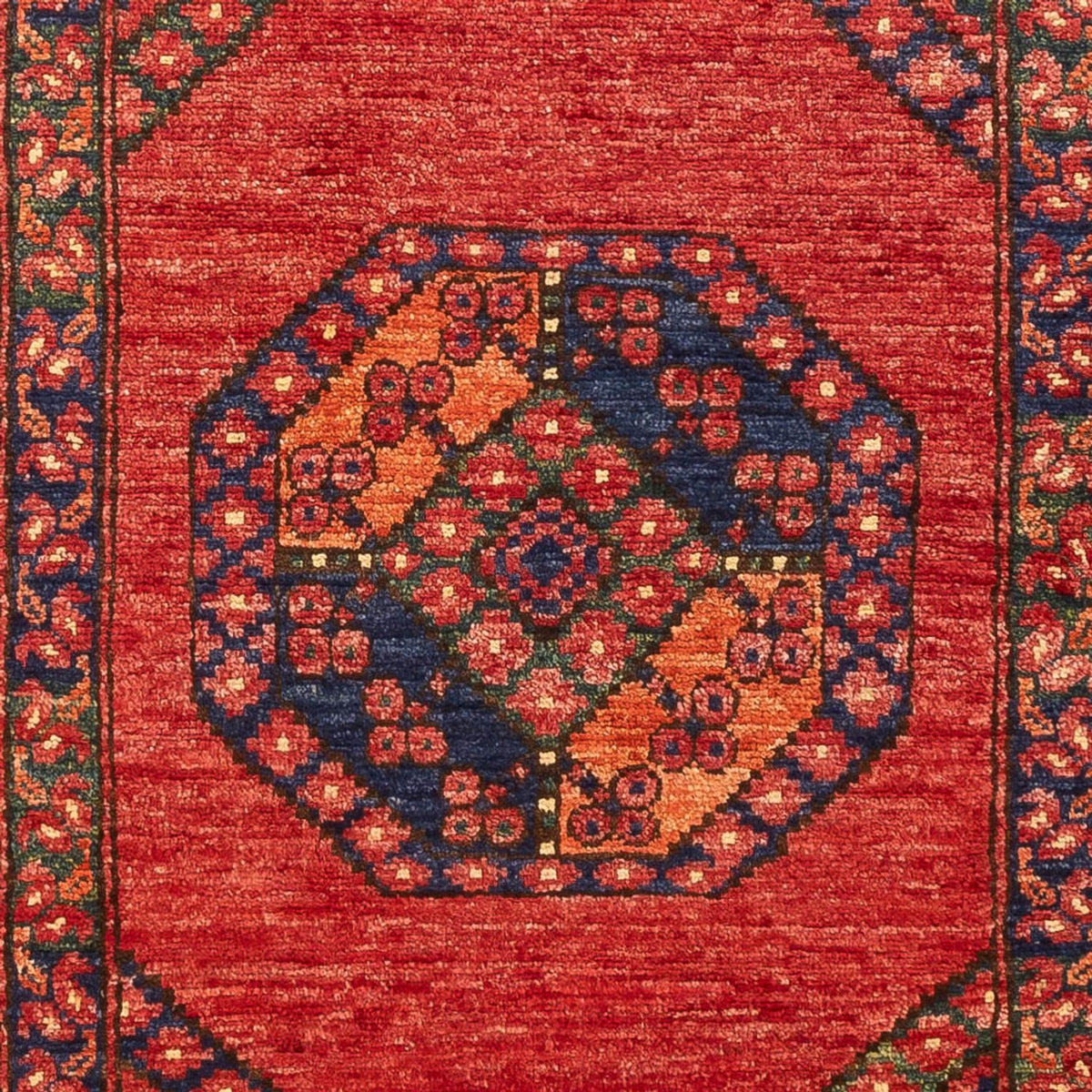 Läufer Afghan - 206 x 84 cm - rot