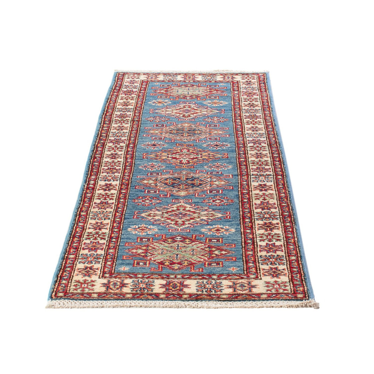 Läufer Ziegler - Kazak - 186 x 58 cm - hellblau
